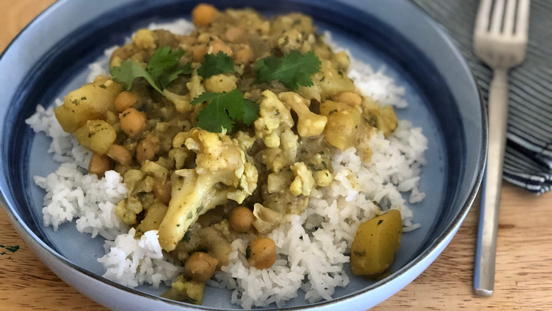 Cauliflower-Potato-Chickpea Curry