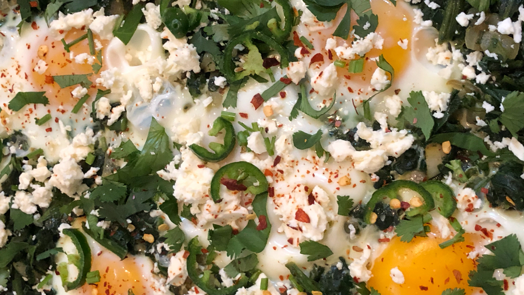 Spinach Shakshuka with Feta